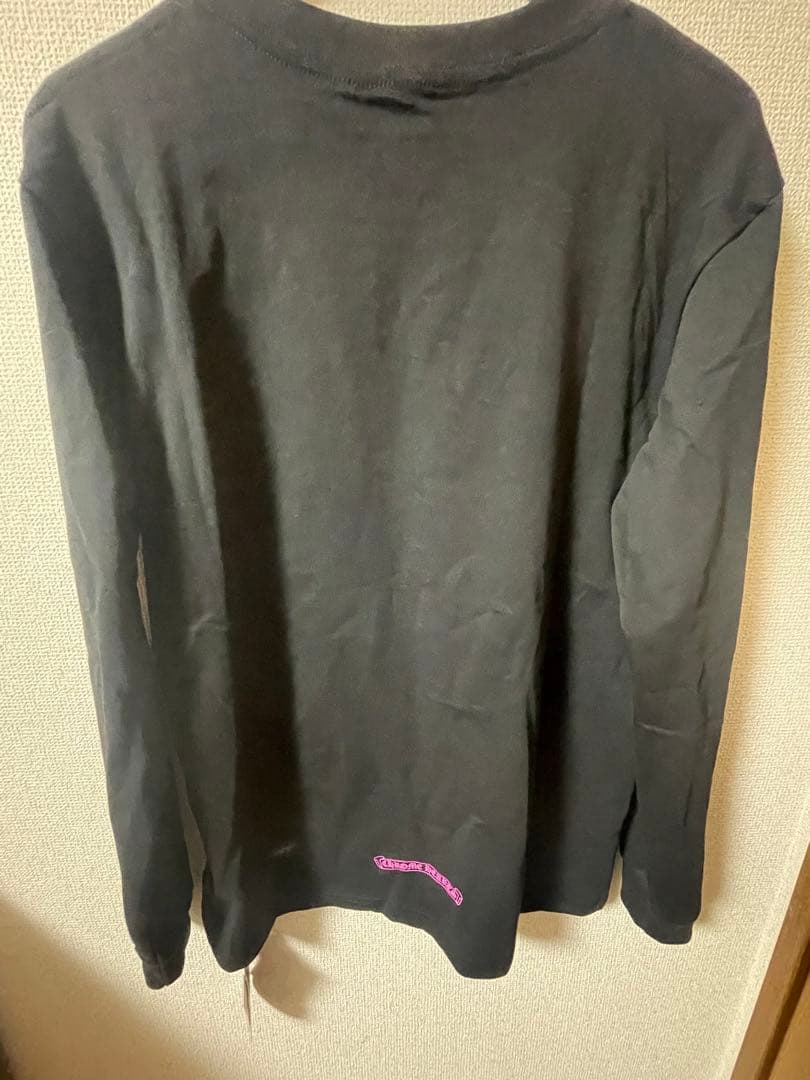 CHROME HEARTS ロングスリーブカットソー ブラック　ピンク