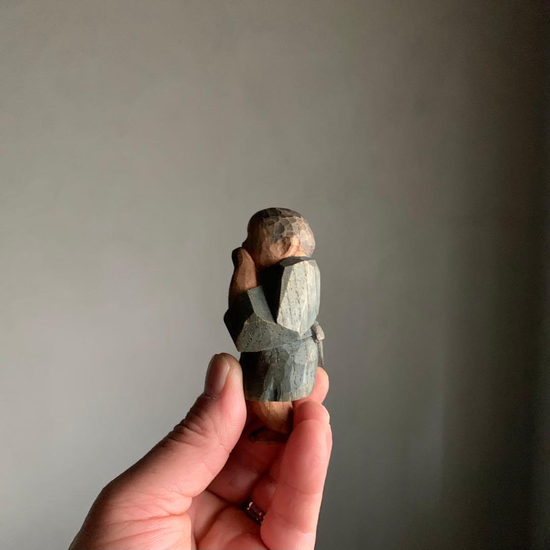 戦火にあった？ 農民人形 木端人形 農民美術 古道具 アンティーク