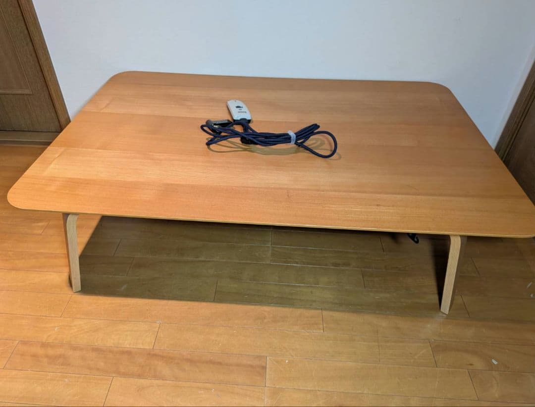 《送料込》無印 長方形こたつ 曲木脚フラットヒーター タモ材 暖房器具MUJI