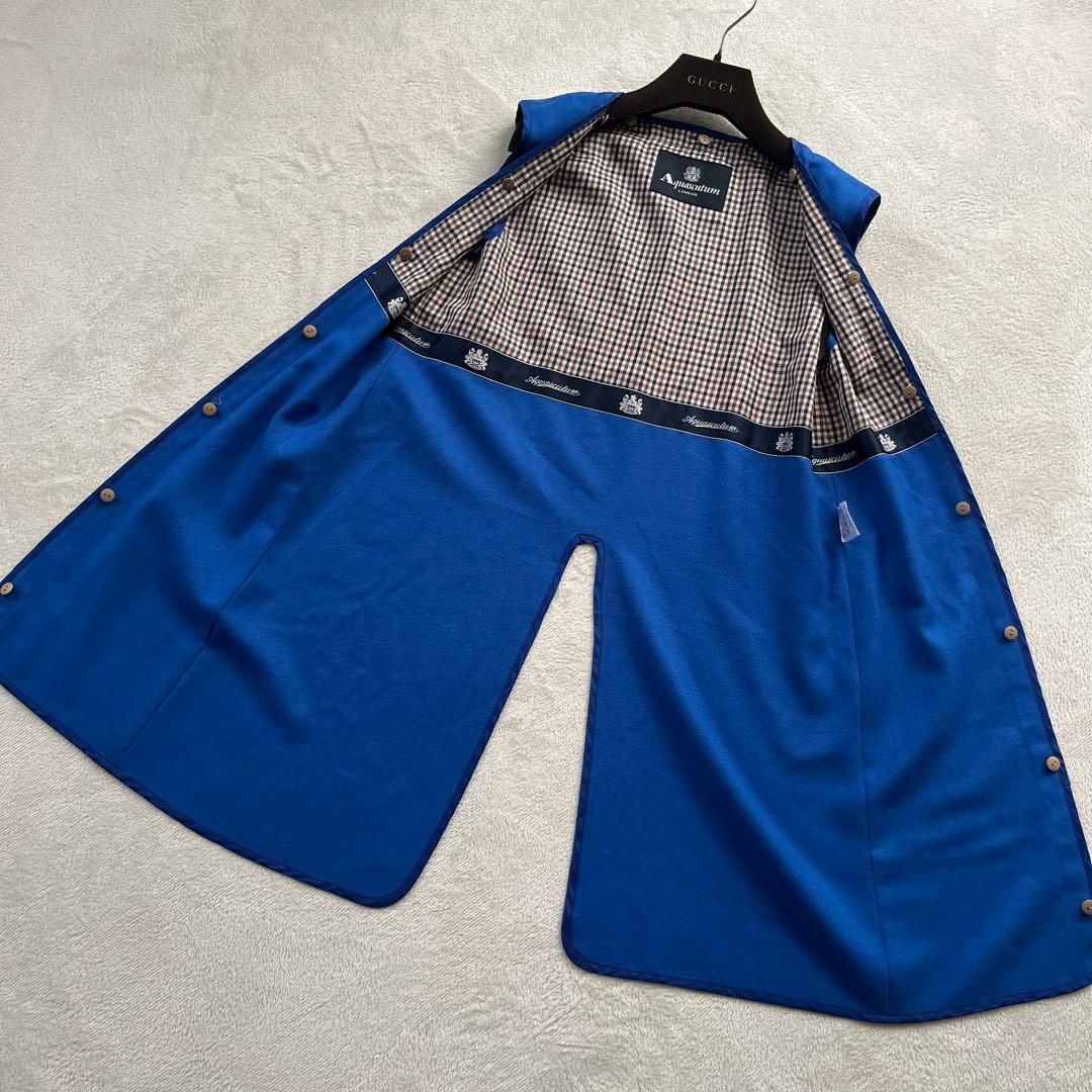 ★良品　アクアスキュータム　トレンチコート　ライナー　ベルト　ダブル　チェック