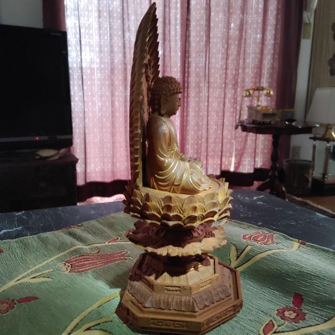 仏像　釈迦如来坐像　金彩