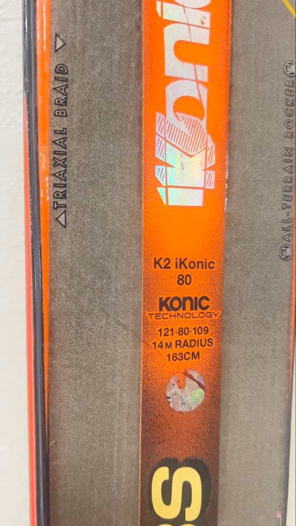 【美品】K2 iKonic 80 スキー板 163cmオールマウンテン