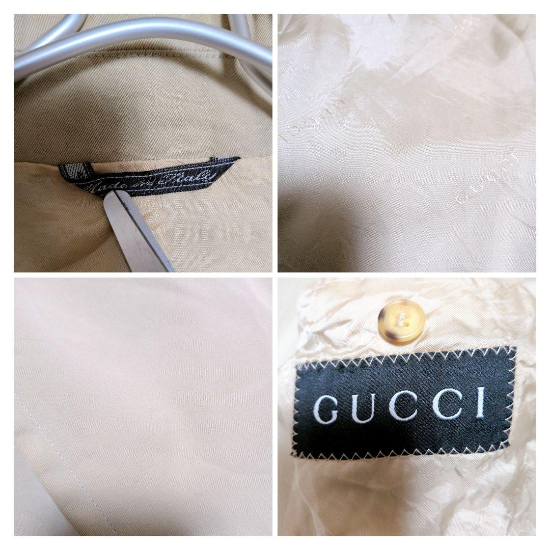 グッチ トレンチコート ダブル ベルト 50サイズ L〜XL相当 ベージュ