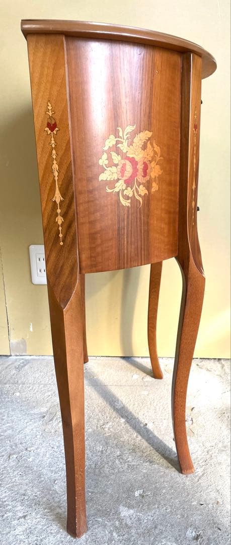 象嵌コンソールチェスト サイドチェスト サイドテーブル 電話台 猫脚 イタリア