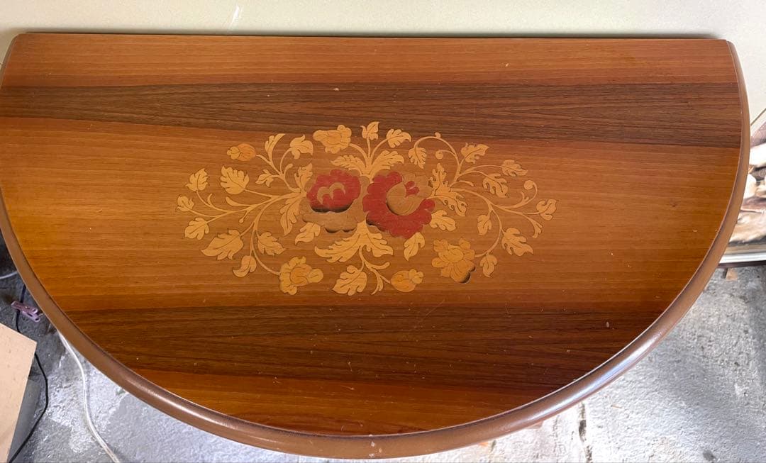 象嵌コンソールチェスト サイドチェスト サイドテーブル 電話台 猫脚 イタリア