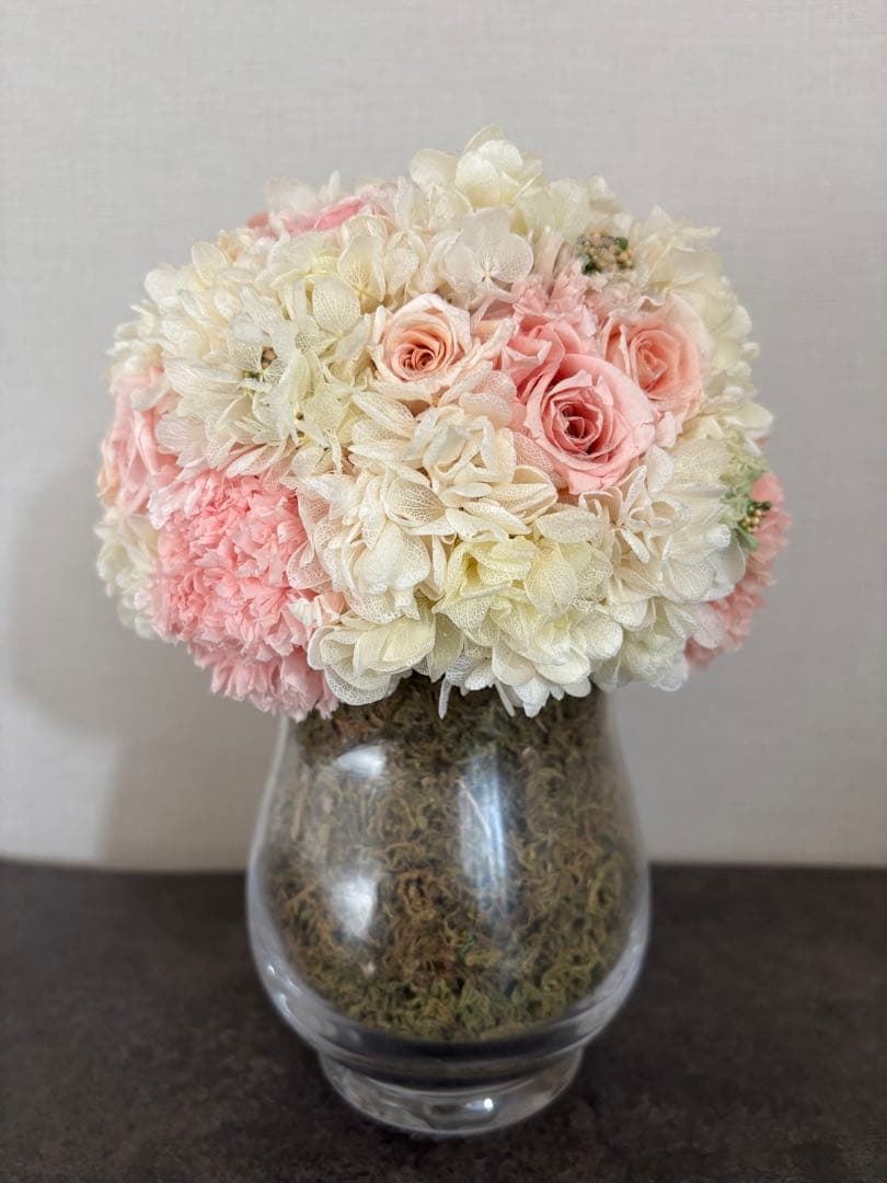 ニコライバーグマン　プリザーブドフラワー　ドーム型　高さ約24cm