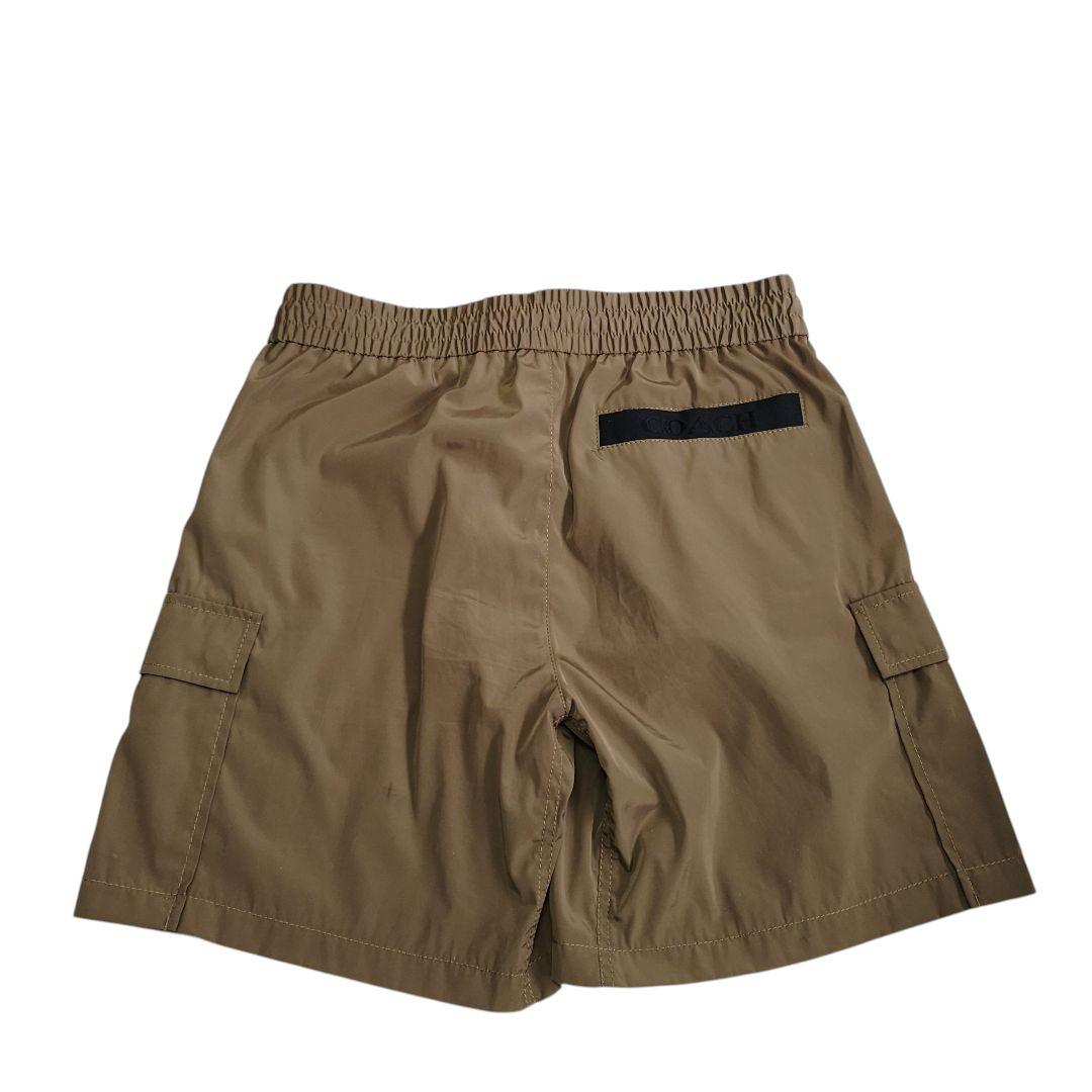 コーチ ブラウンカーキ カーゴパンツスタイル 水着 Cロゴ付き Mサイズ