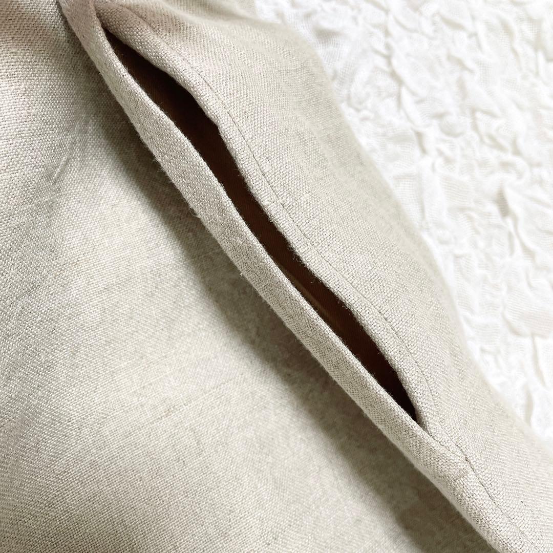 新品タグ付き 中川政七商店 厚手麻のサロペット ベージュ