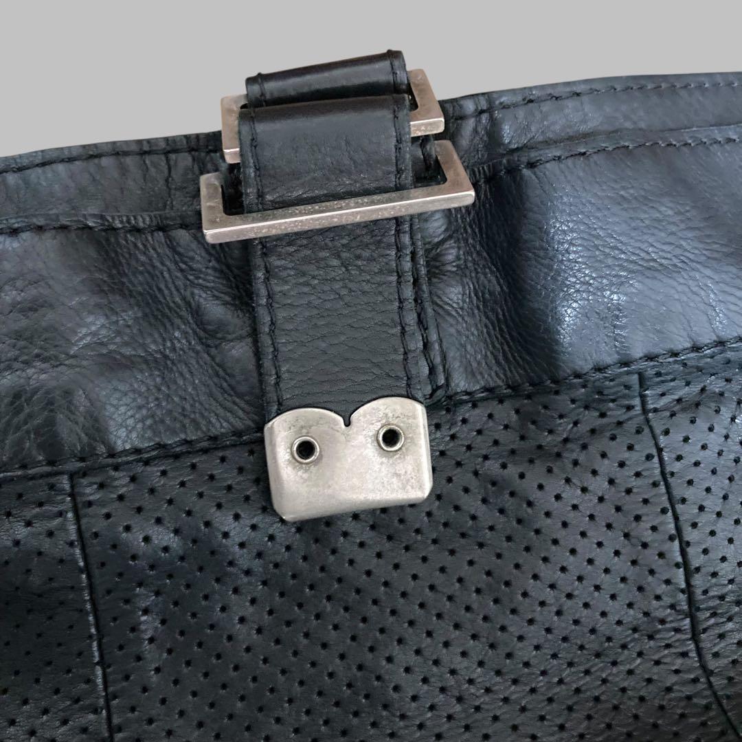 PUNCHING LEATHER TOTE BAG 3076B メッシュレザー