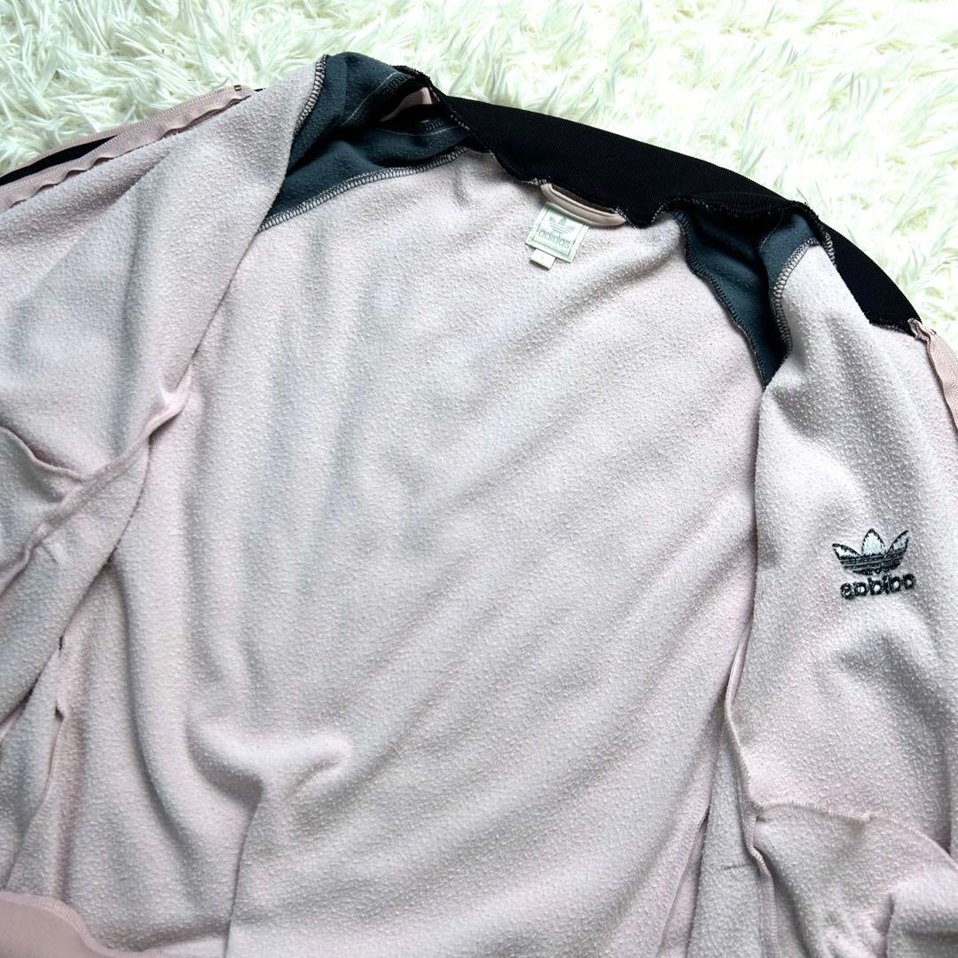 希少Lピンク黒 ビームス別注adidas トラックジャケット 刺繍ビンテージ