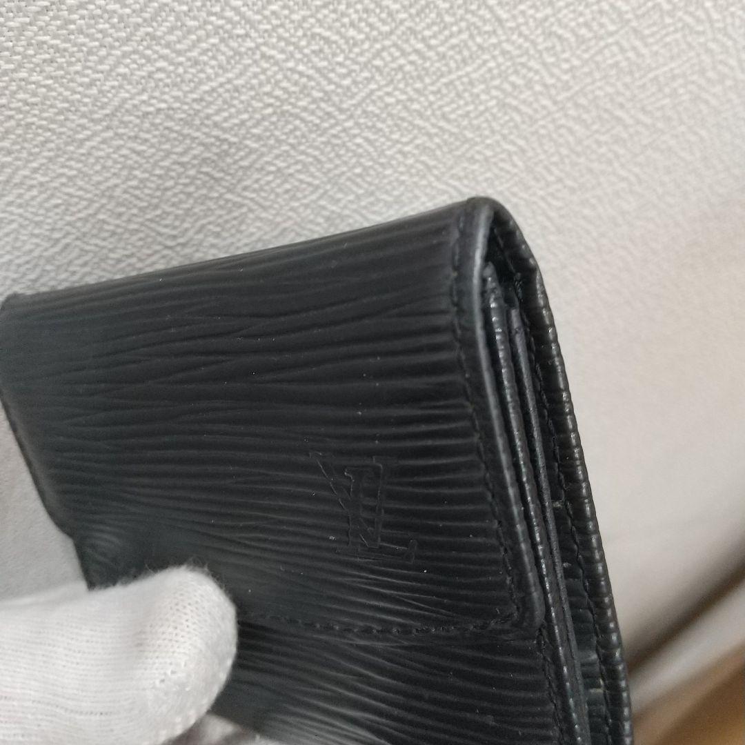 良品 ルイヴィトン エピ ポルトモネサーンプル ケース ミニ財布 ノワール