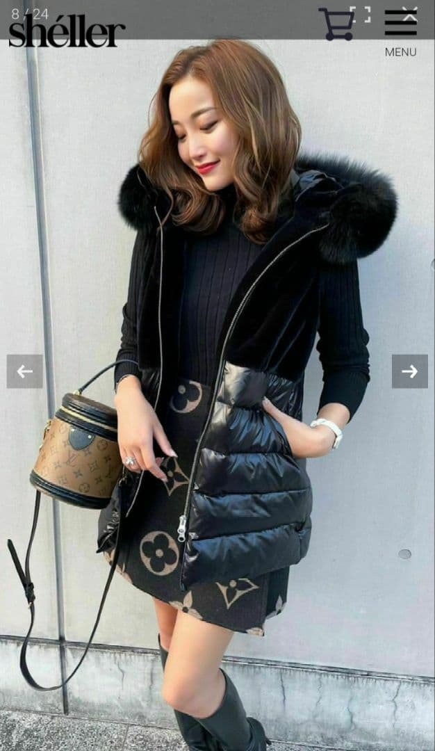 最終値下げsheller シェリエ　FOXファードッキングダウンベスト　コート