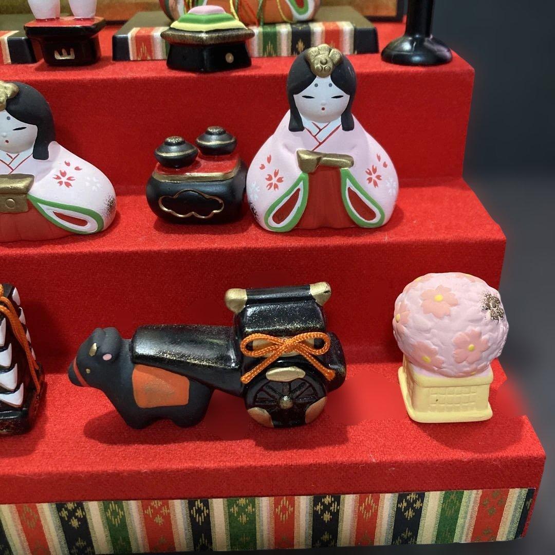 雛人形　薬師窯　錦彩華みやび三段雛飾り