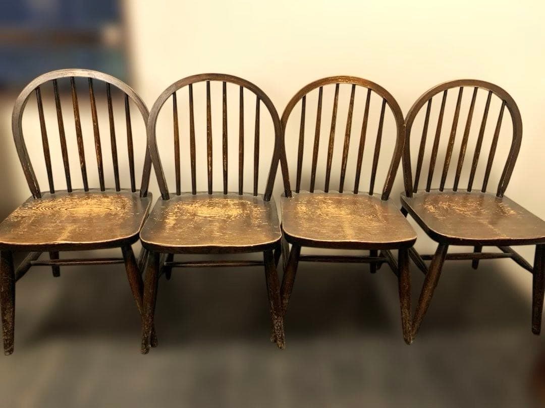 オーダーメイド木製ウィンザーチェア☆ 1脚ずつの送料込みの価格表記です☆在庫4脚