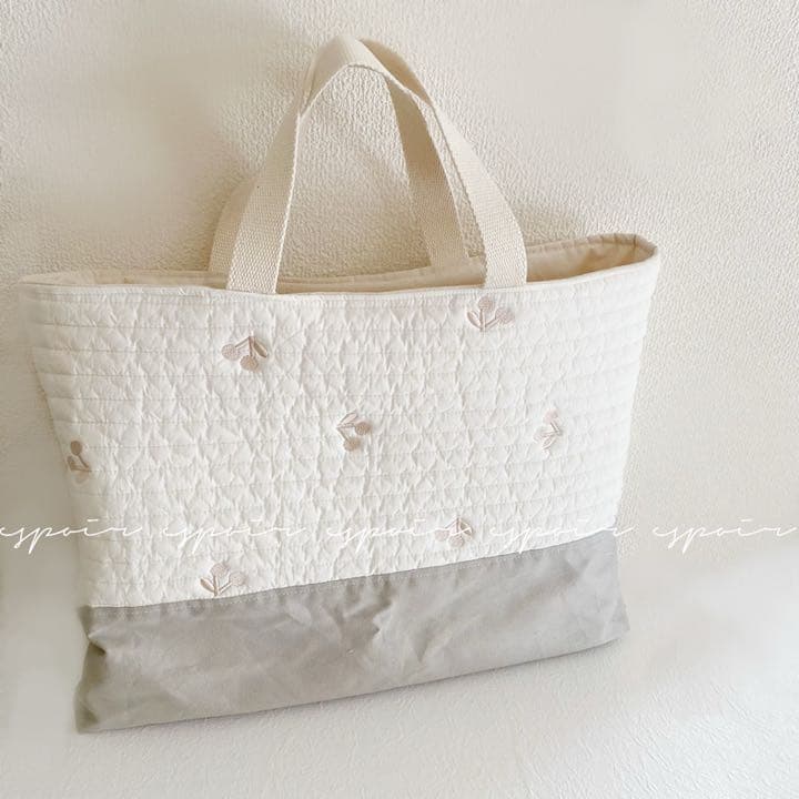 【送料無料】入園入学3点セット(さくらんぼ柄)ベージュ