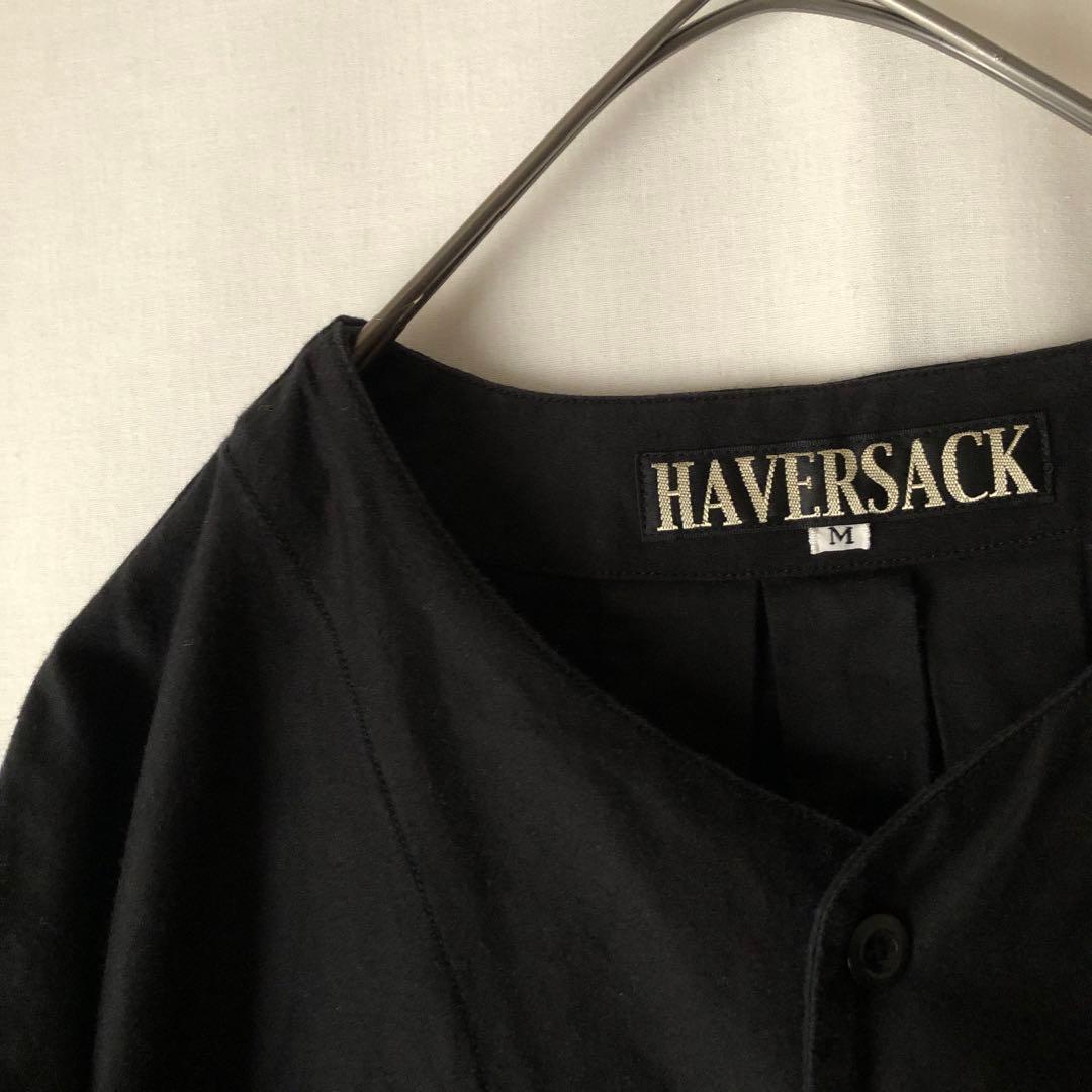 美品【春物】HAVERSACK ハバーサック ノーカラーシャツ M