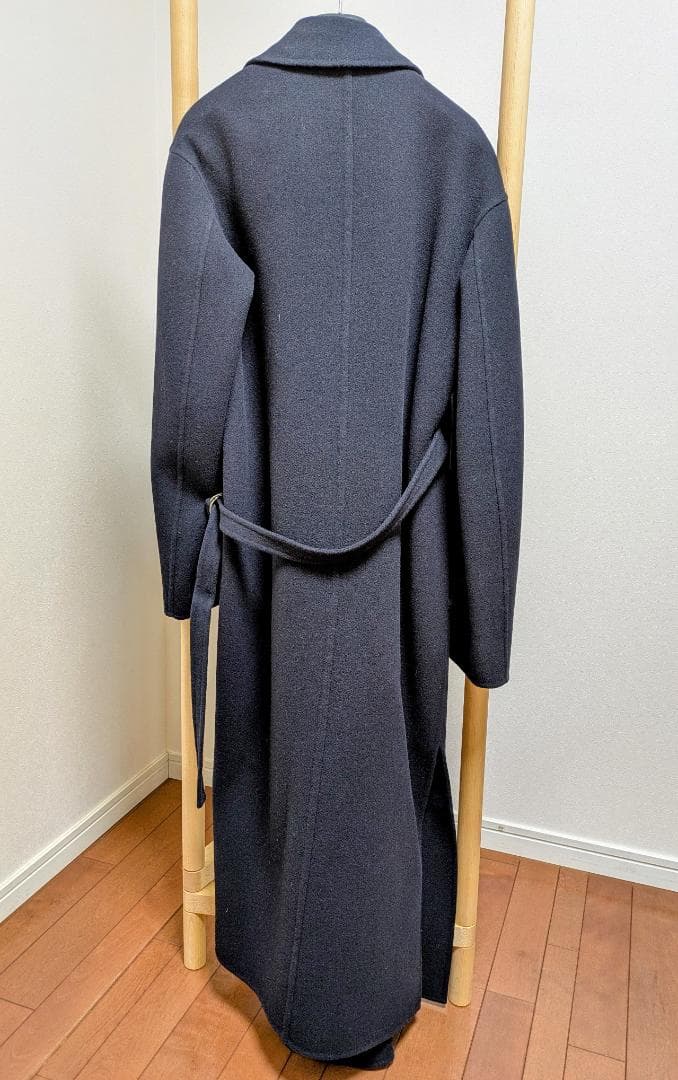 Jil Sander ウール ダブルフェイス ロングコート ネイビー サイズ34