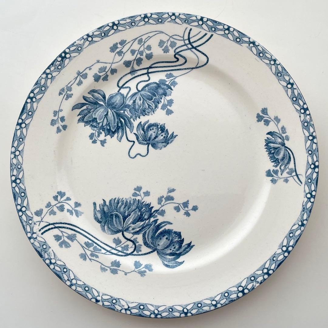 [フランス アンティーク] サルグミンヌ デザート皿ROYAT 2枚セット