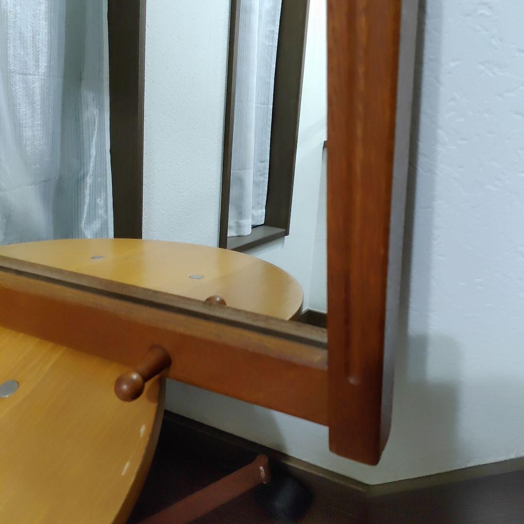 アンティーク　ウォールミラー　壁掛け鏡　面取り鏡　フック付き　匿名配送　送料無料