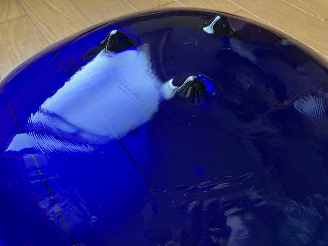 未使用⭐︎国産⭐︎ガラス大皿⭐︎作家⭐︎インテリア⭐︎花器