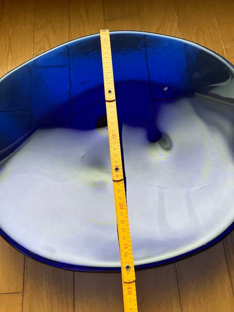 未使用⭐︎国産⭐︎ガラス大皿⭐︎作家⭐︎インテリア⭐︎花器