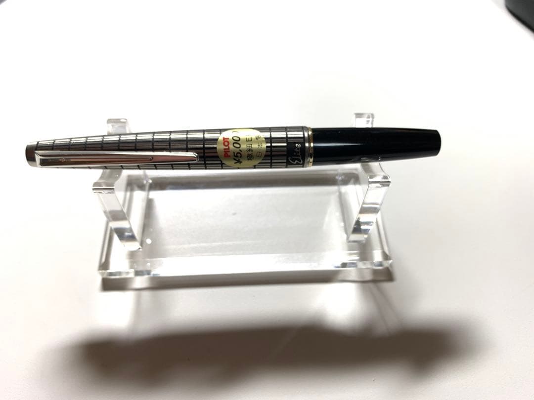 PILOT エリートS 万年筆 ステンレス格子柄 18K EF（極細）