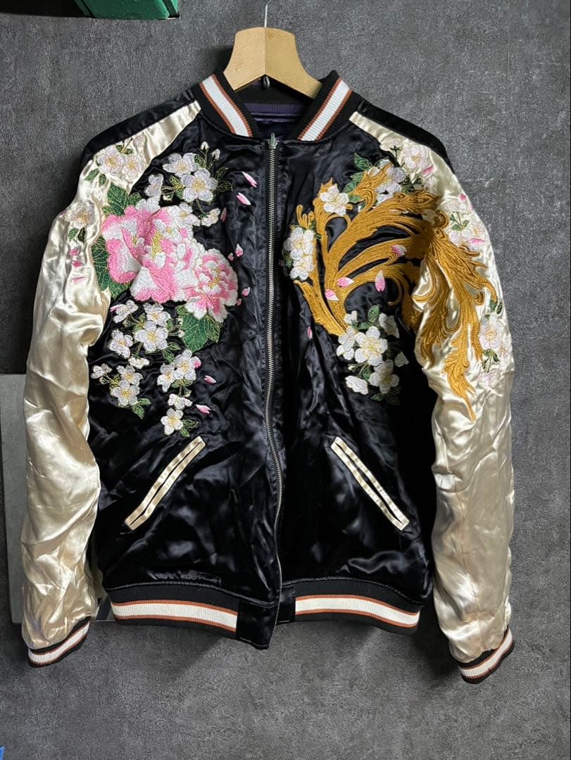 抜刀娘 絡繰魂 リバーシブル スカジャン ビッグ刺繍 XLサイズ