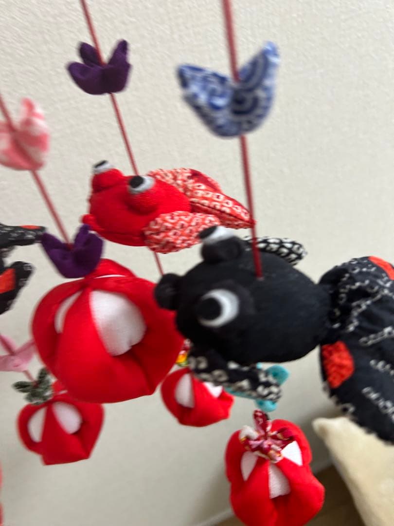 金魚の吊り飾り　吊るし飾り　吊るし雛　さげもん　ハンドメイド