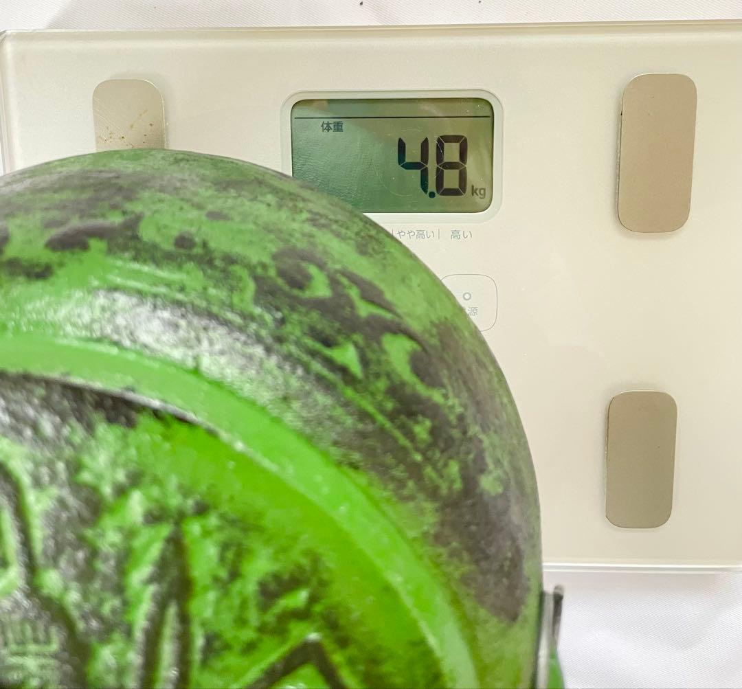 【未使用】東伸販売 緑色の鋳鉄製 宝火消 火消し壺 中 茶釜 茶道 骨董