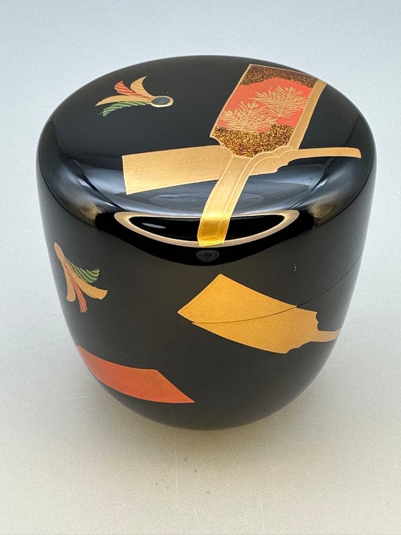 茶道具　棗　西村松雲　羽子板蒔絵