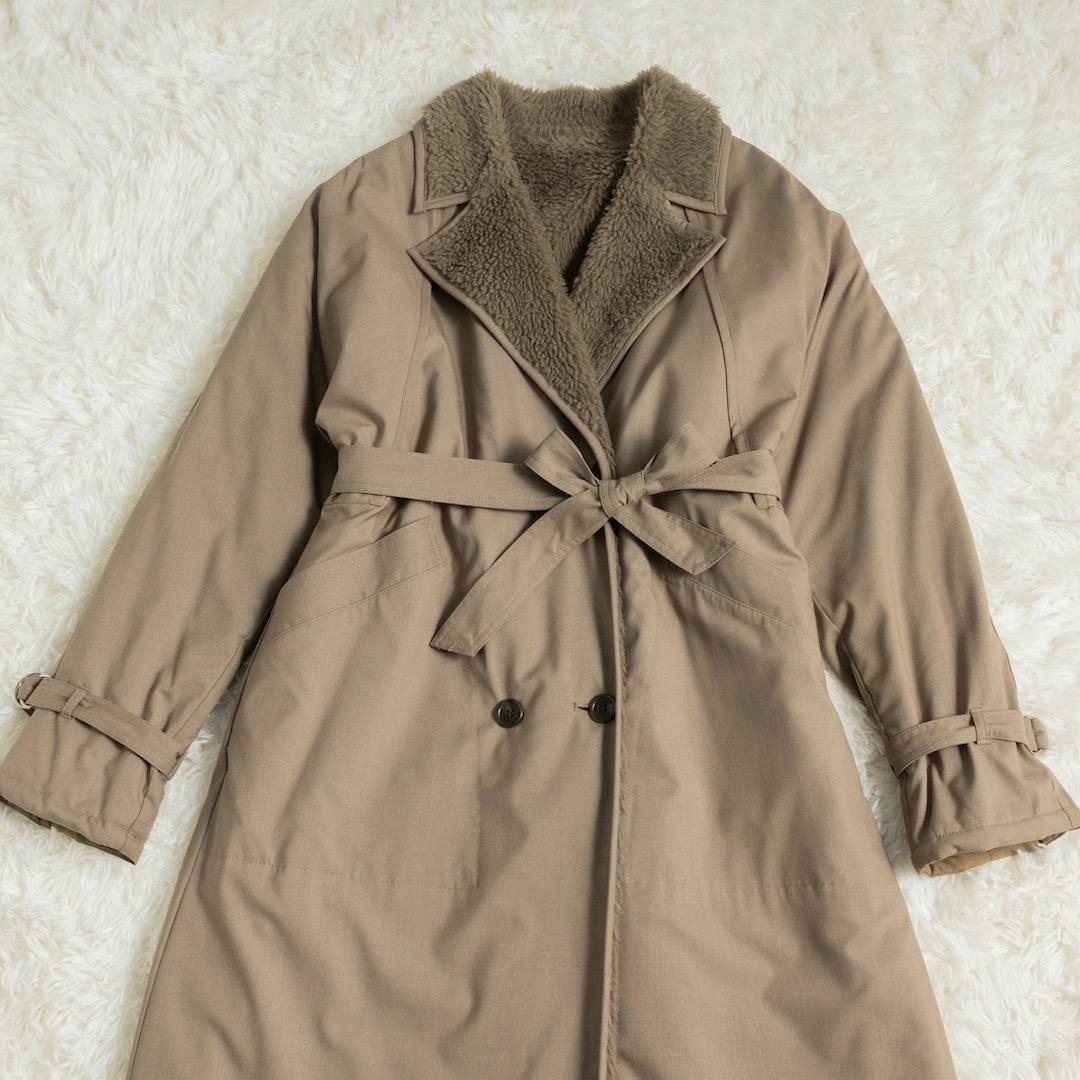 CLANE クラネ リバーシブルミリタリーロングコート 安達祐実着用 ベージュ