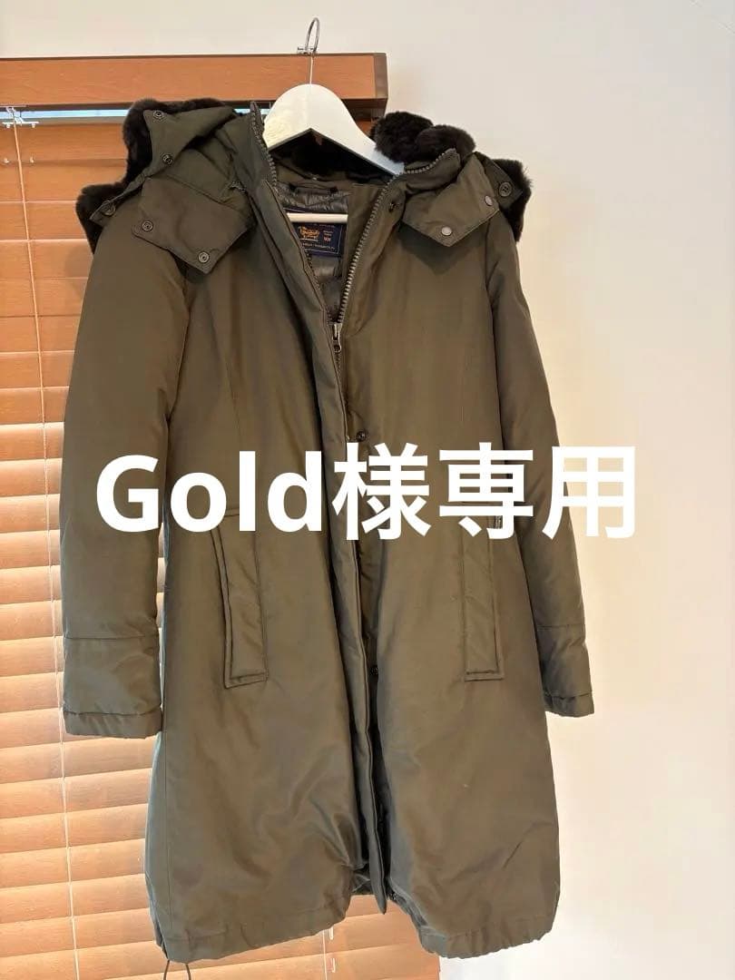 Wool Richダウン　コクーンパーカー　オリーブグリーン　ファー付き