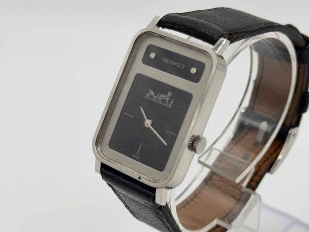 HERMES カレーシュ ヴィンテージ 手巻き時計 ブラック
