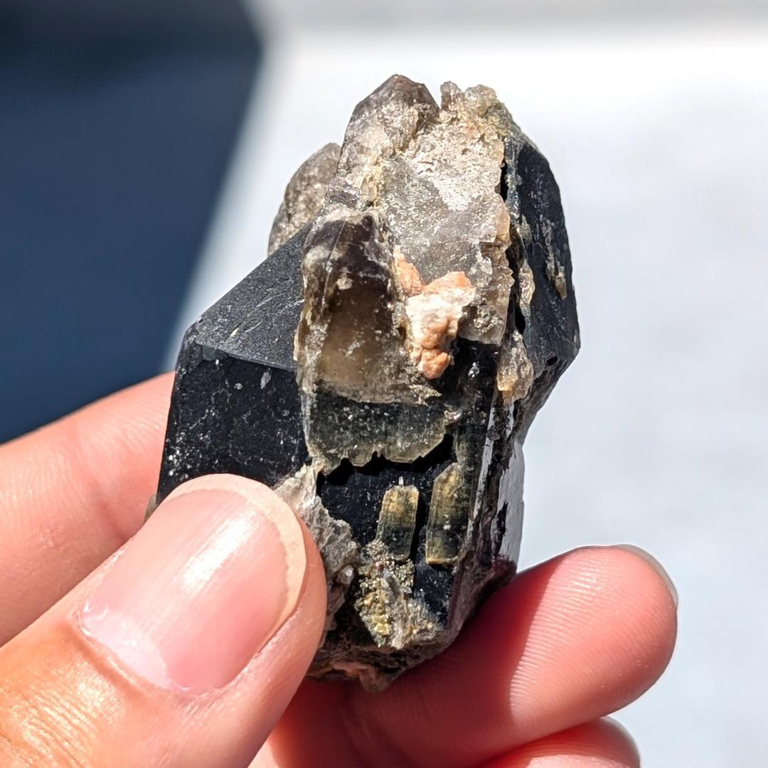 一点物 ドリーム モリオン 原石 山東省産 黒水晶 58g お守り天然石 ギフト