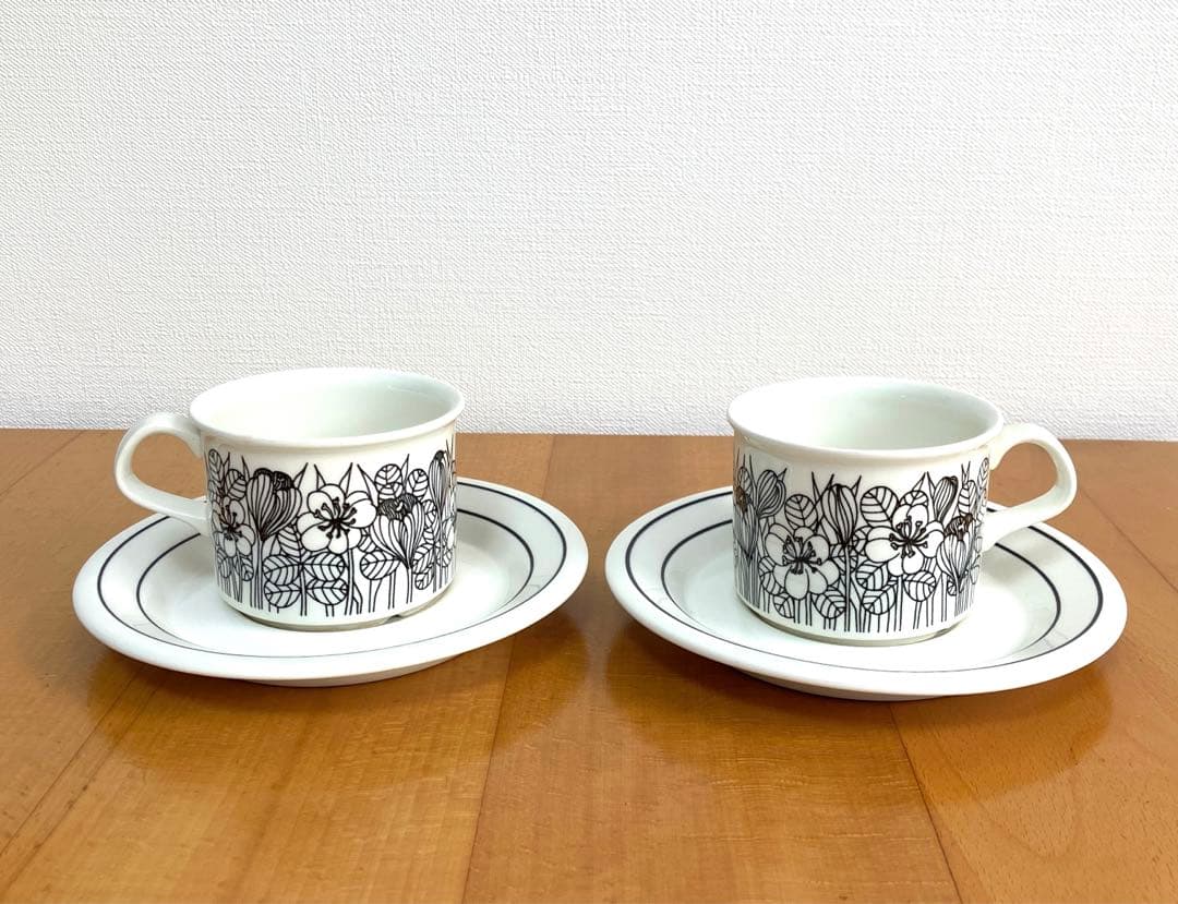 ARABIA ヴィンテージ krokus/クロッカス C&S 2客