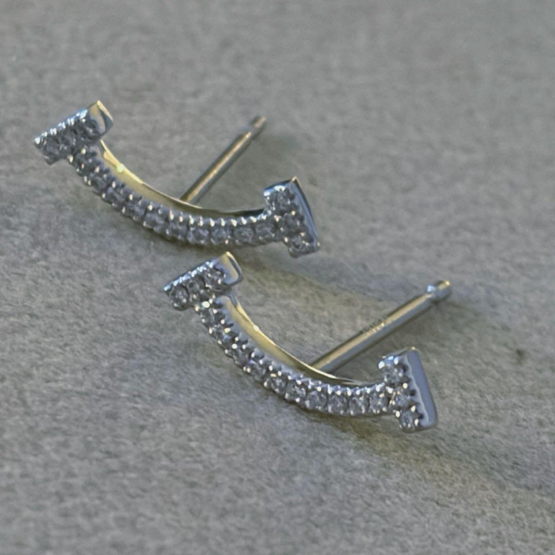 pt900 ダイヤモンドスマイルピアス