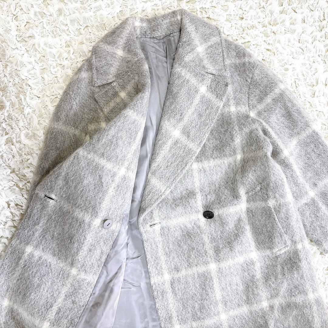 【極美品】23区 MANTECO シャギーチェック コート チェスターコート