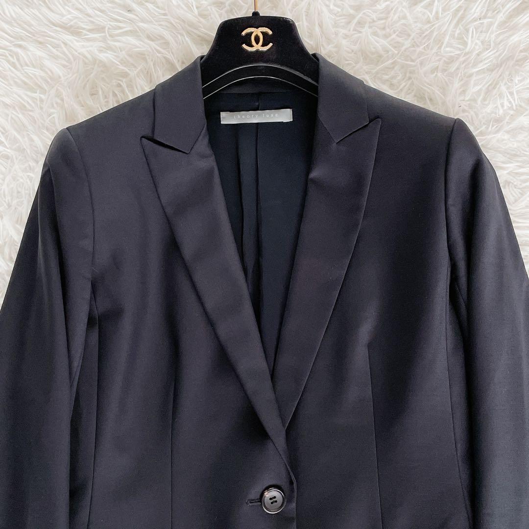 希少✨【セオリーリュクス】テーラードジャケットパンツスーツセットアップ ネイビー