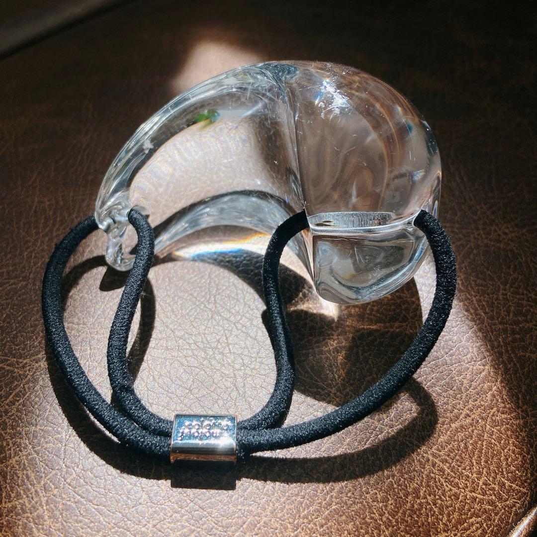 コレットマルーフ スノードーム ラージ ティアドロップ ポニー ヘアゴム クリア