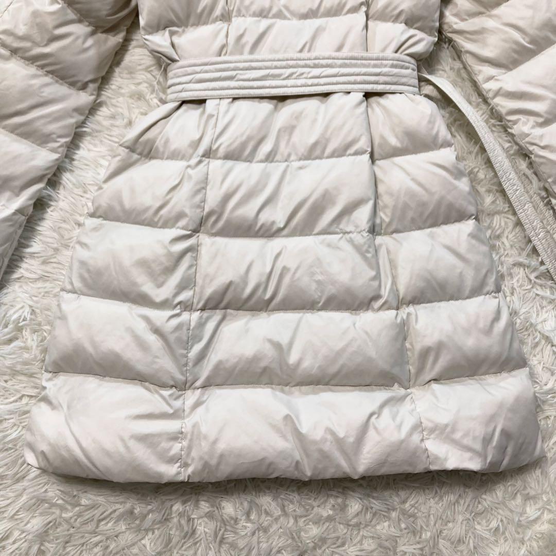 バーバリーブルーレーベル ダウンコート ベルト ラクーンファー ノバチェック