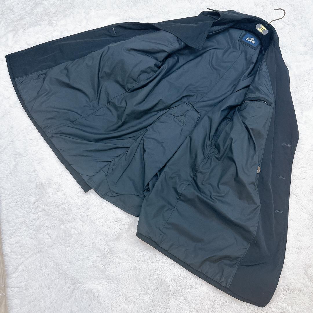 HERNO　ロングコート　近年モデル　ダブルボタン　48 ナイロン　ブラック