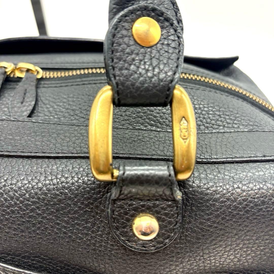 美品　J＆M DAVIDSON　ミニミア　ボストン　トートバッグ　レザー　黒