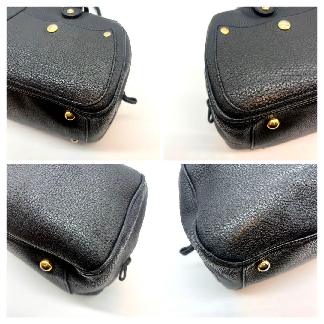 美品　J＆M DAVIDSON　ミニミア　ボストン　トートバッグ　レザー　黒