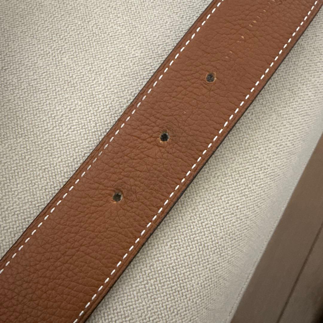 Hermesエルメス リバーシブルベルト ブラウン ブラック ゴールド