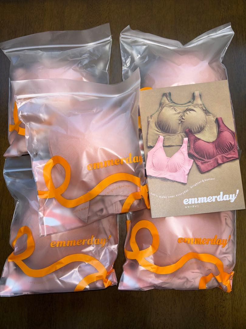 ⚪︎emmerday! ブラジャー５個セット 4Lサイズ ピンク