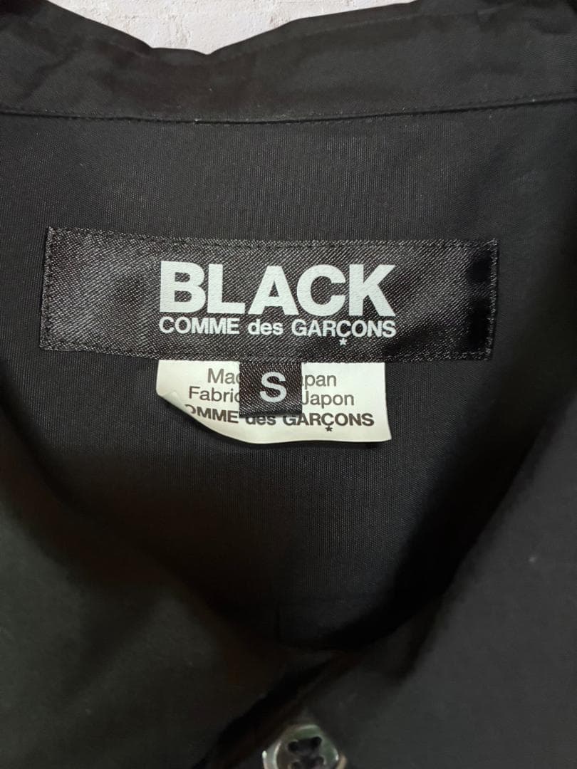s*s様 ブラック　コムデギャルソン ラウンドカラーシャツ S