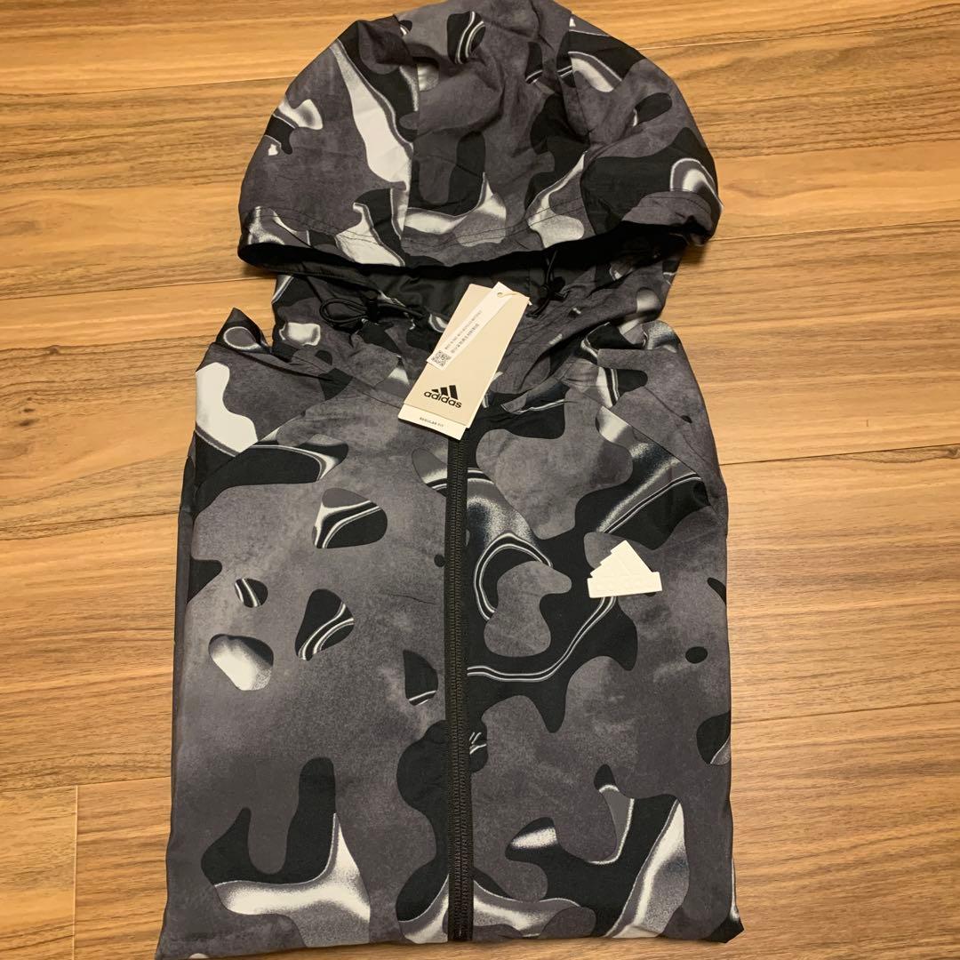 アディダス　サイズL 上下セット　ウインドブレーカー　マーブル柄