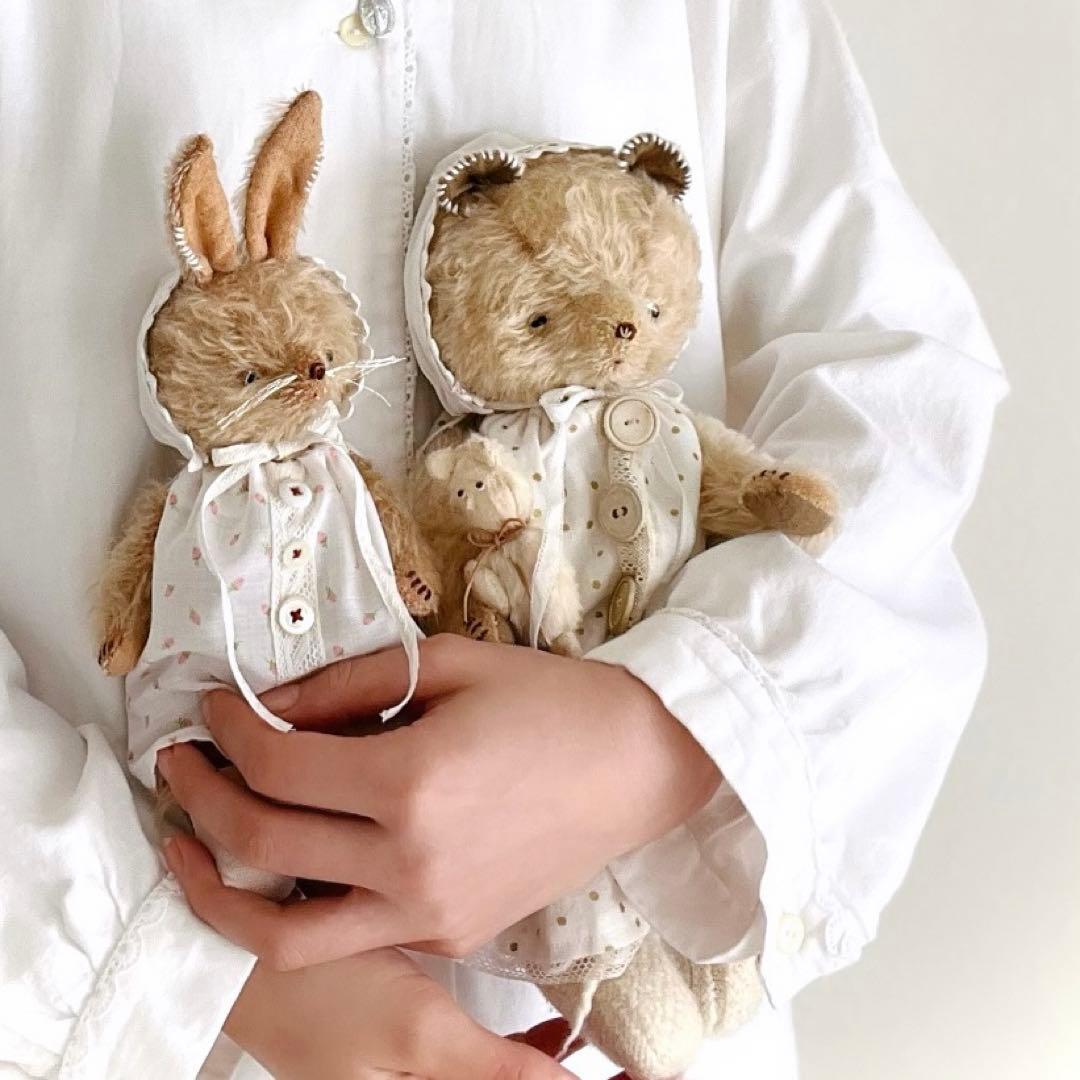 ハンドメイド ぬいぐるみ テディベア ＊お昼寝くまさん