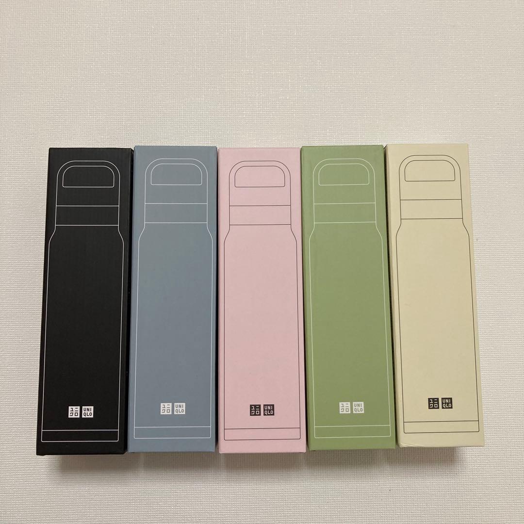 ユニクロ　感謝祭　炭酸対応ステンレスボトル　５色セット