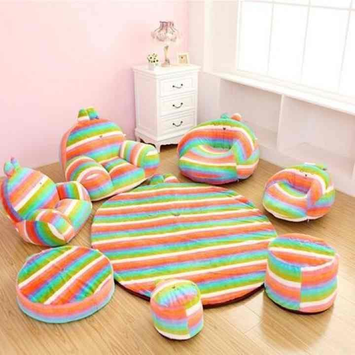 ぬいぐるみソファ椅子じゅうたんミニソファ8点セット002504